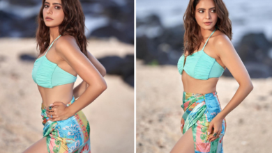 Aamna Sharif Looks Bo*ld And Summer-Perfect In Her Blue Bikini Co-ord