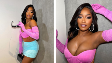 Keke Palmer Looks Charming In Her Tri-Toned Pastel Outfit