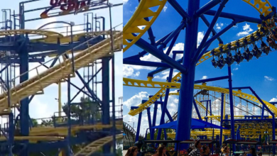 Shocking-Roller Coaster Accident, a young 6-year-old boy gets injured after falling at Fun Spot America amusement park