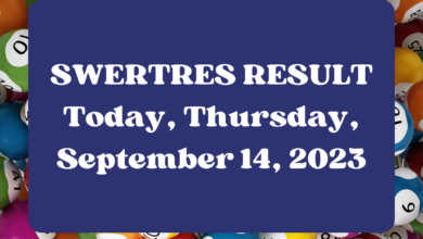 SWERTRES RESULT Today, Thursday, September 14, 2023