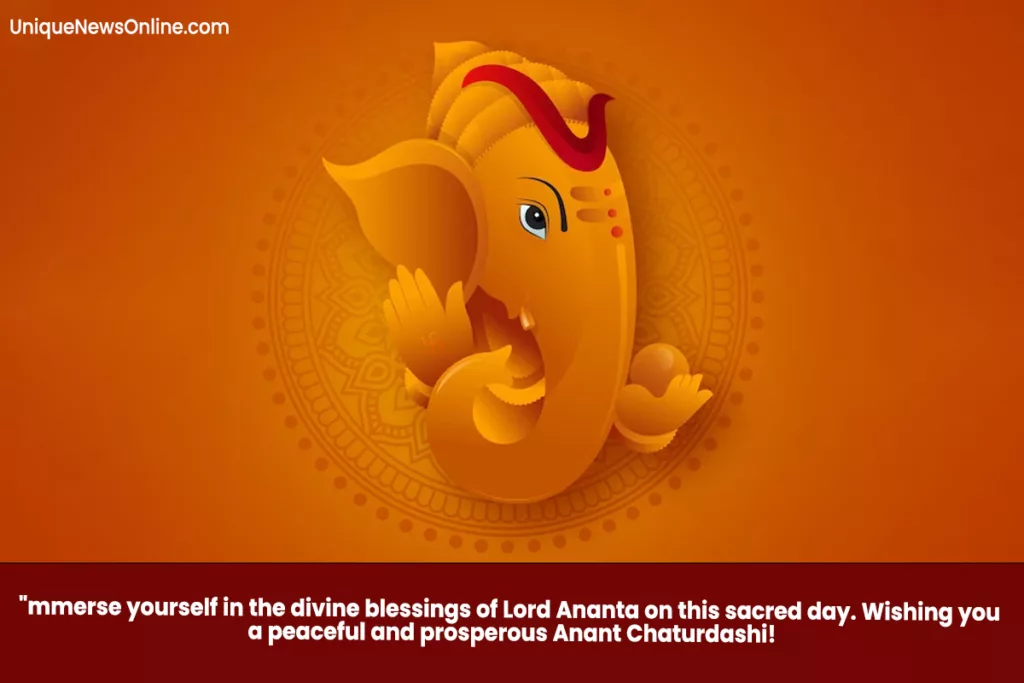 Wishing you a day filled with devotion and a heart full of gratitude. Happy Anant Chaturdashi to you and your family.