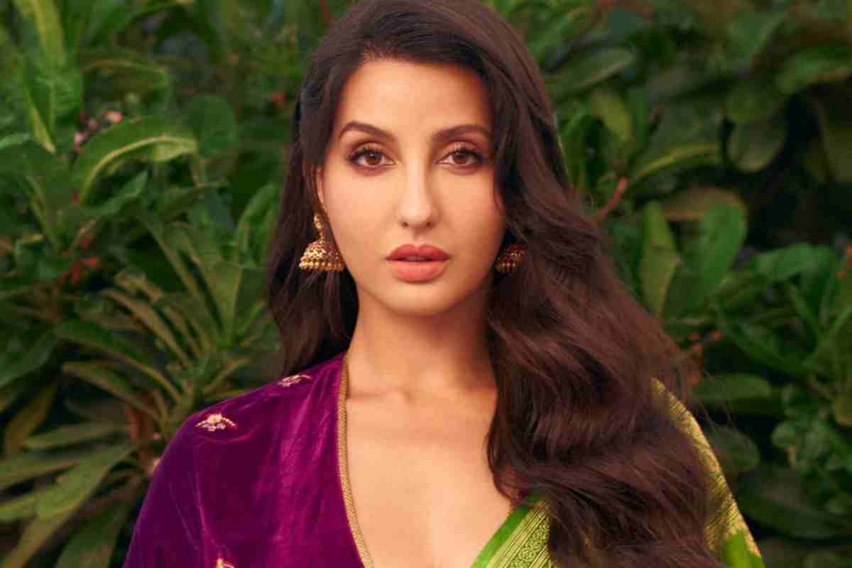 Nora Fatehi Shows Off Her Desi Girl Avatar In Green and White Sarees