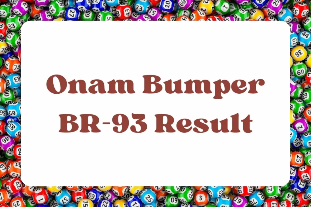 Onam Bumper BR-93 Result