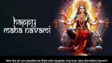 Happy Durga Navami 2023: Maha Navami Quotes, Wishes, Images, Messages, Greetings, Shayari, Cliparts and Captions