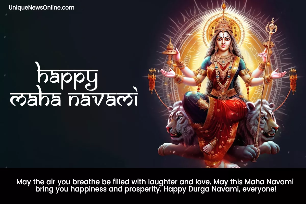 Happy Durga Navami 2023: Maha Navami Quotes, Wishes, Images, Messages, Greetings, Shayari, Cliparts and Captions