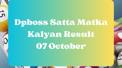 Dpboss Satta Matka Kalyan Result Today 07 October 2023 – LIVE Updates for Kalyan Satta King