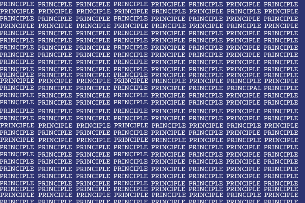 Sport 'Principal' between 'Principle'