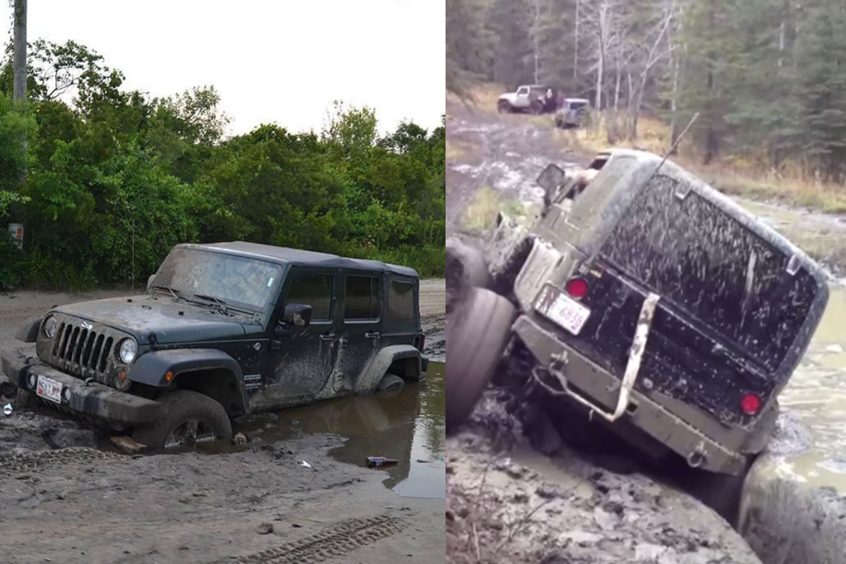 Watch the video of the jeep stuck in the mud when the chain pulling it breaks down. Read to know more