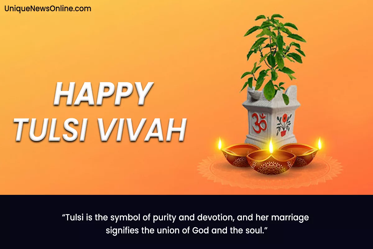 Tulsi Vivah 2023: Images, Wishes, Greetings, Quotes, Shayari, Sayings, Messages, Posters, Banners, Cliparts and Instagram Captions