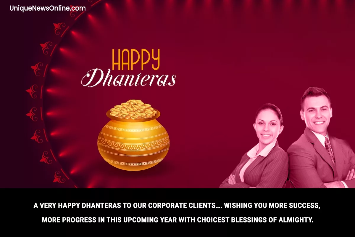 Dhanteras 2023 Wishes for Business, Quotes, Images, Messages, Templates, Sayings, Posters, Banners, Cliparts and Instagram Captions