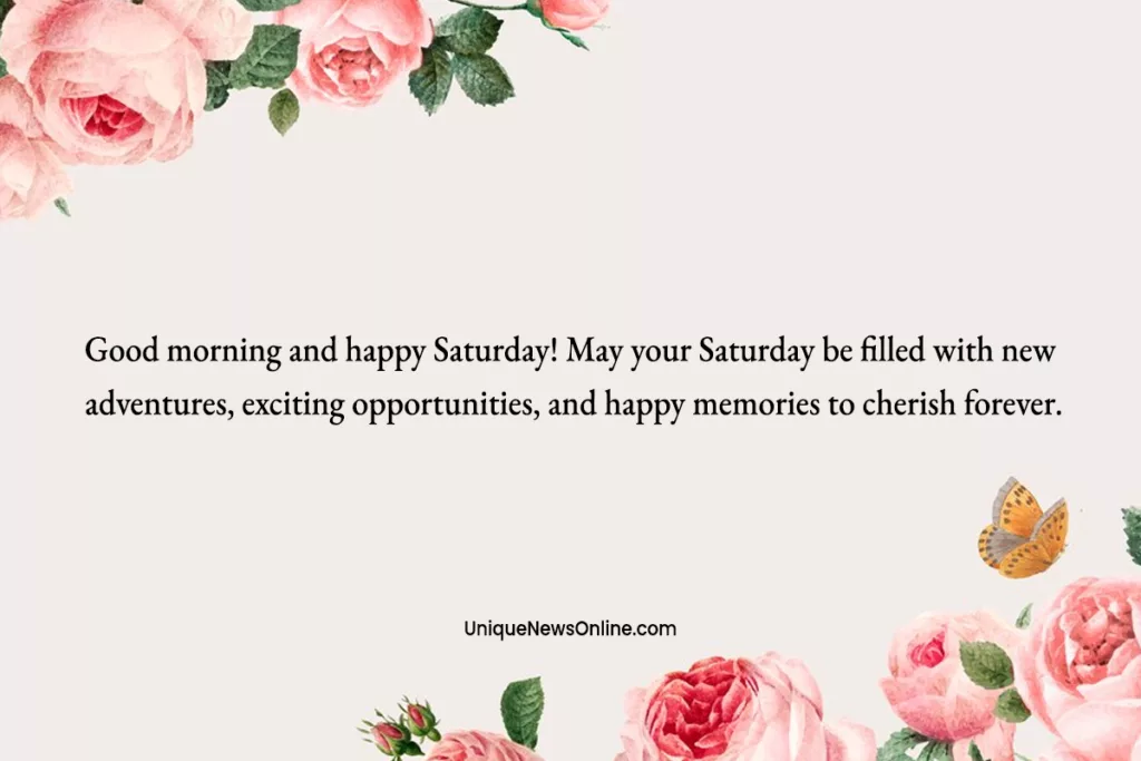 Good Morning Saturday Messages