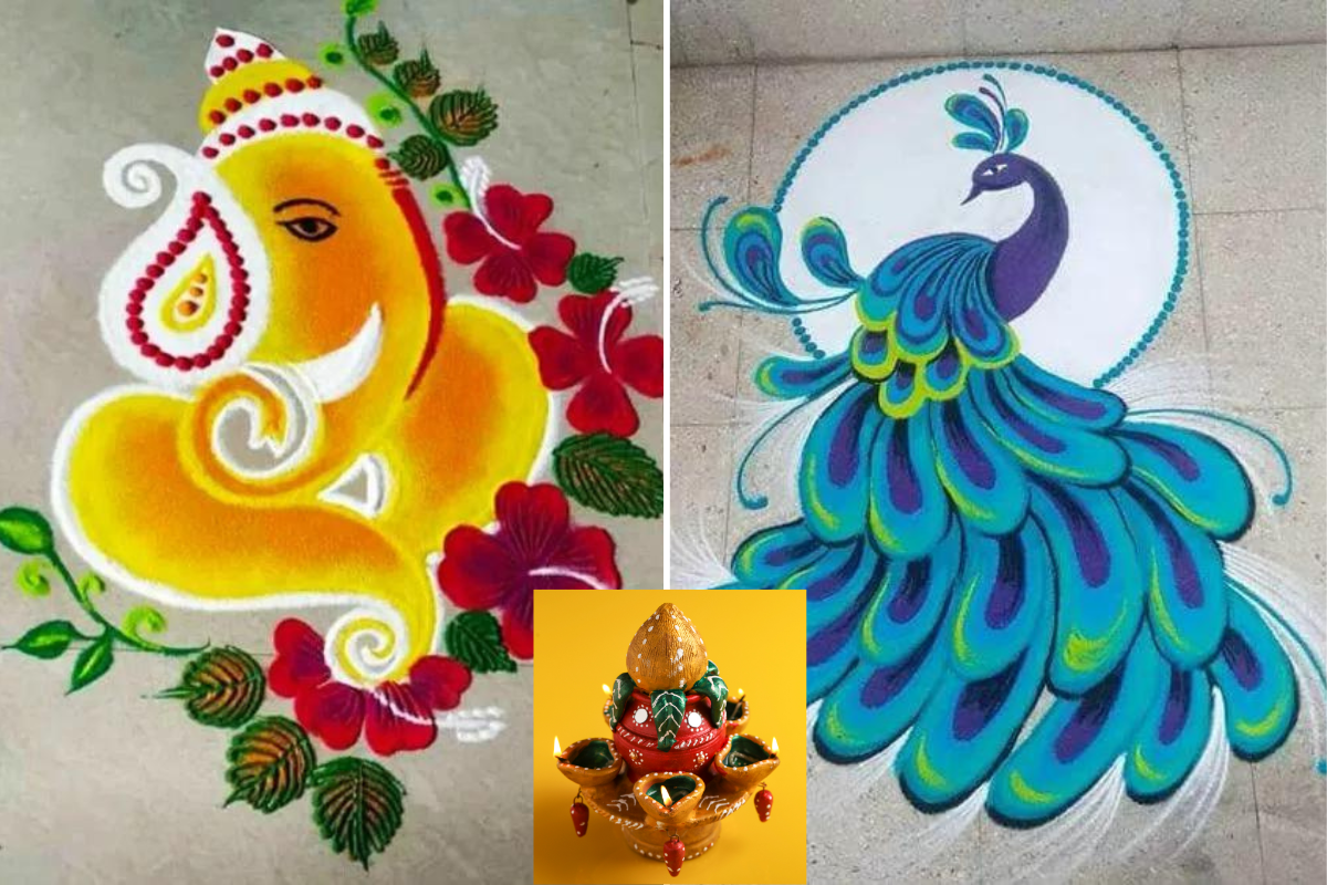 10 Dhanteras Rangoli Designs To Draw And Beautify Your House (2023)
