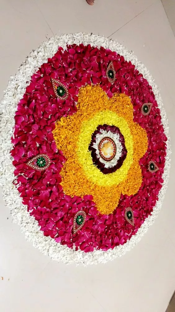 Floral Chhath Puja Rangoli