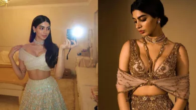 Khushi Kapoor Looks Gorgeous In Her Ombre-Shaded Gown