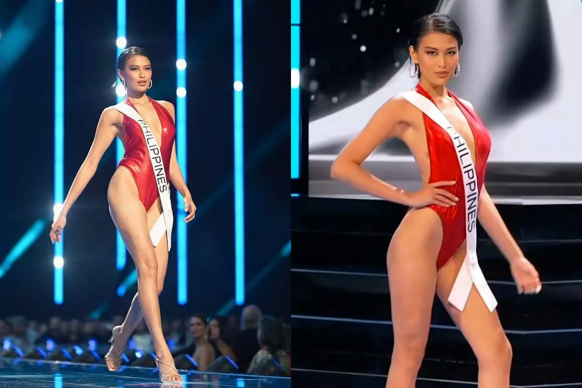 Miss Universe 2023 Participant, Michelle Dee Lights The Ramp In Her Bo*ld Red Shiny Swimsuit