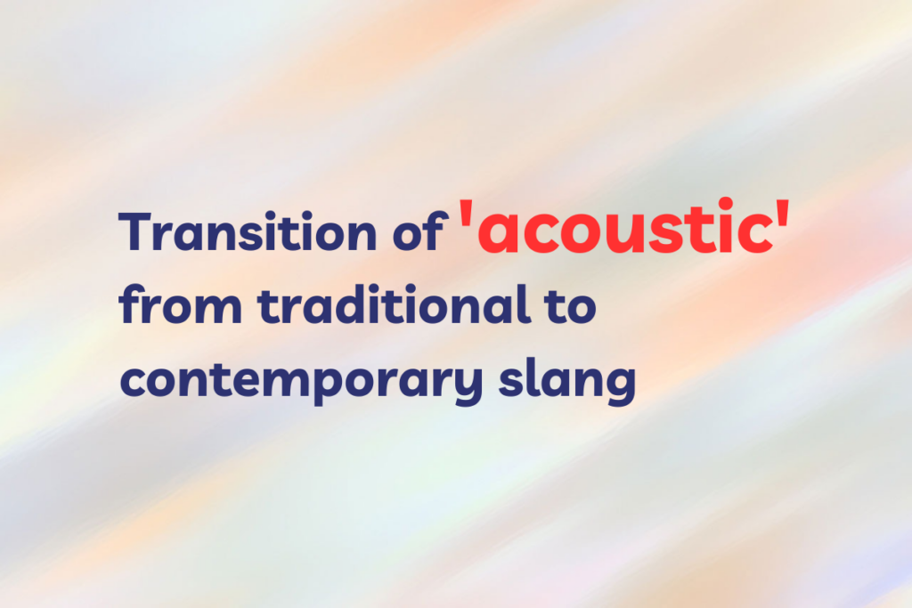 What does 'Acoustic' mean on TikTok