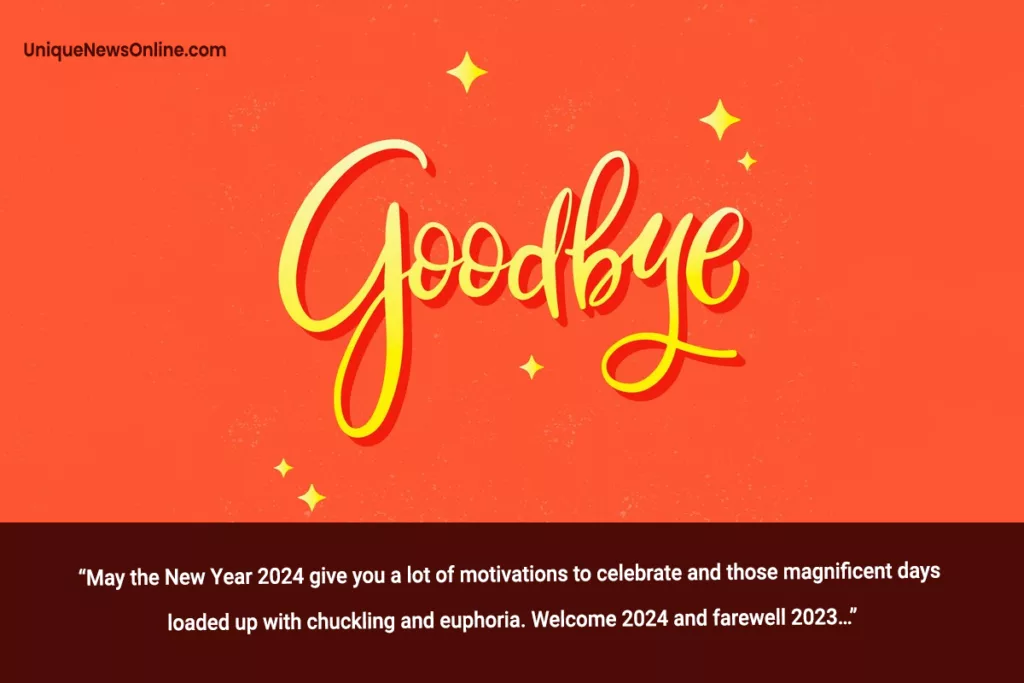 Goodbye 2023 Welcome 2024 New Year Wishes and Images