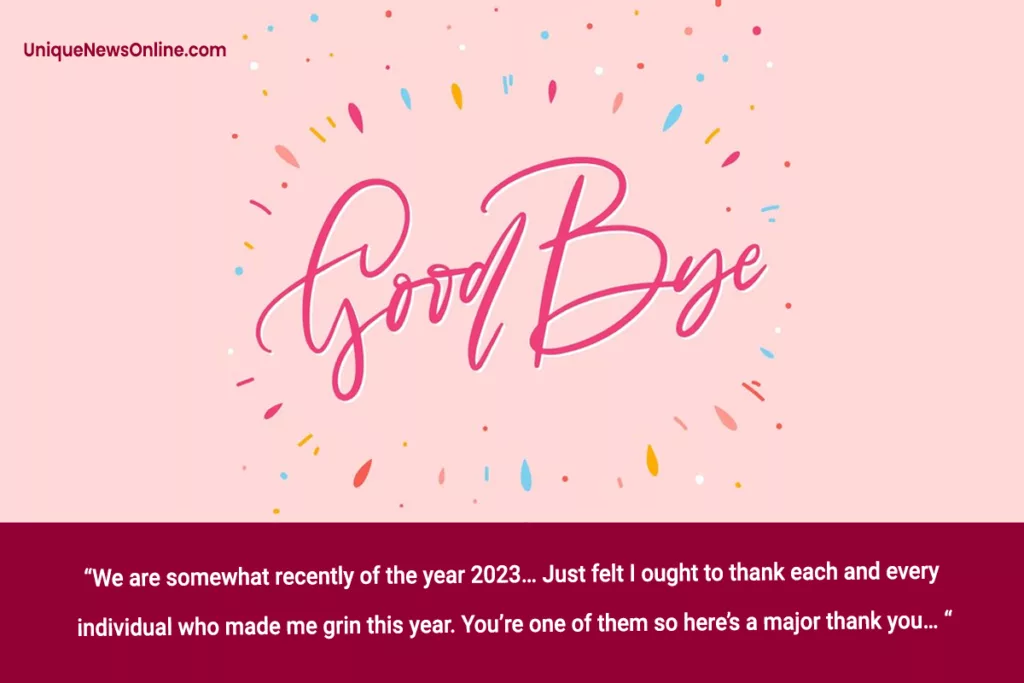 Bye Bye 2023 Welcome 2024 New Year