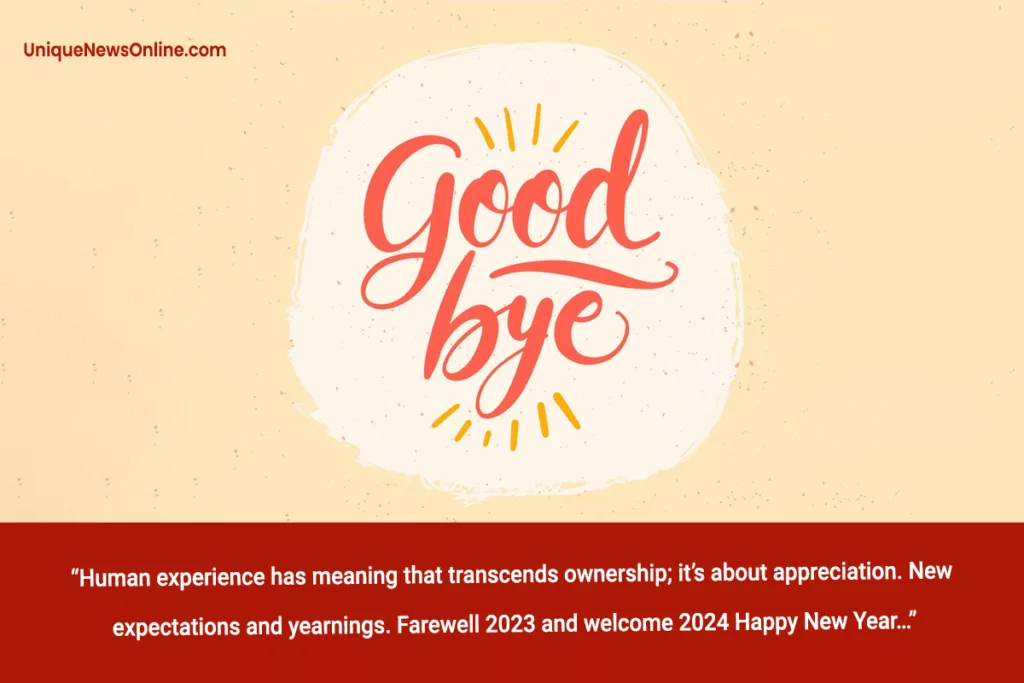 Goodbye 2023 Welcome 2024 New Year Wishes Greetings