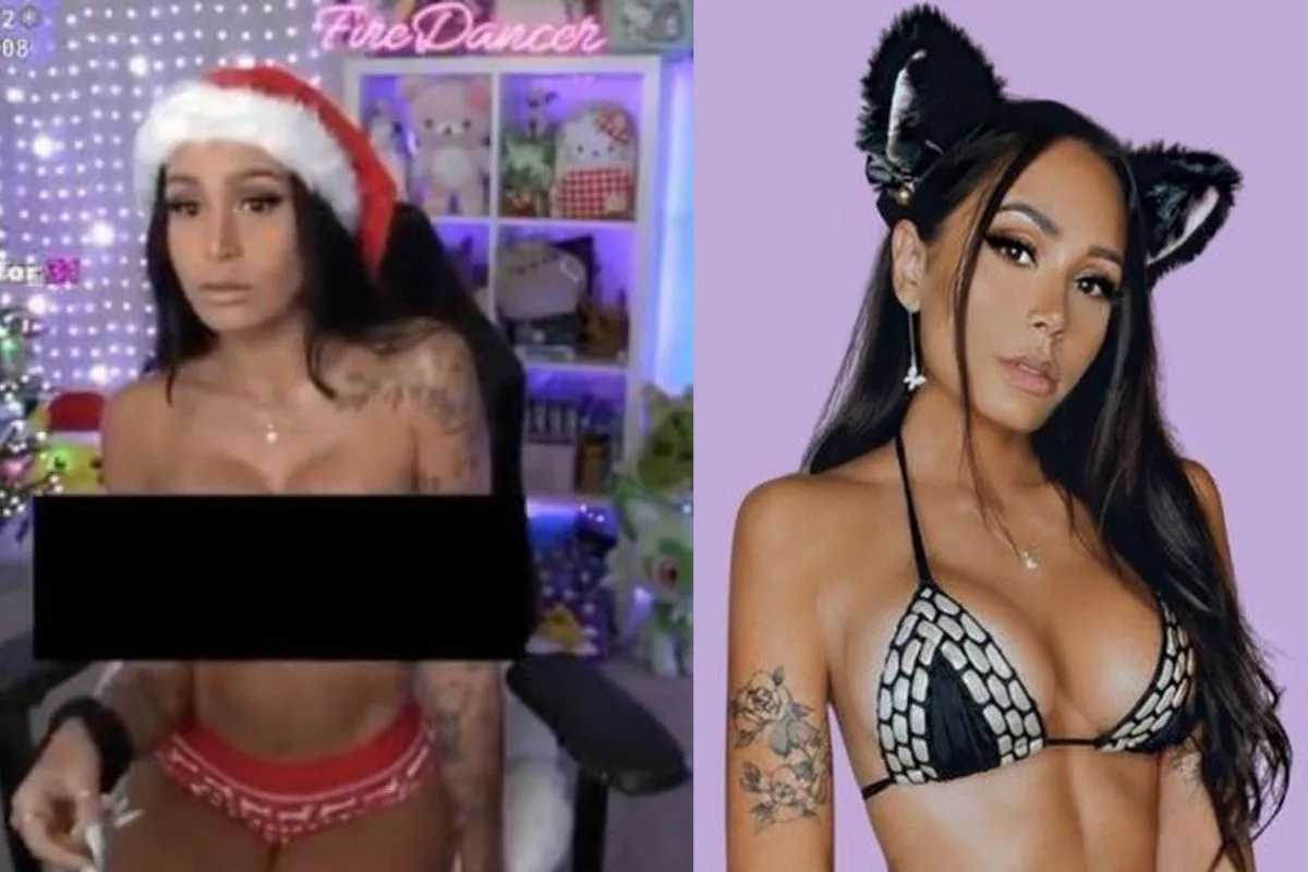 Video of Twitch streamer Firedancer wearing nothing but censor bans during topless meta livestream goes viral