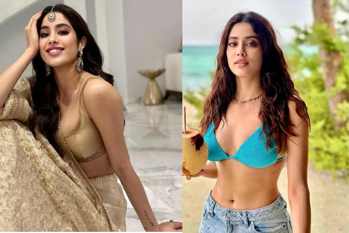 Janhvi Kapoor Gives Off Desi Girl Vibes In Her Embedded Saree