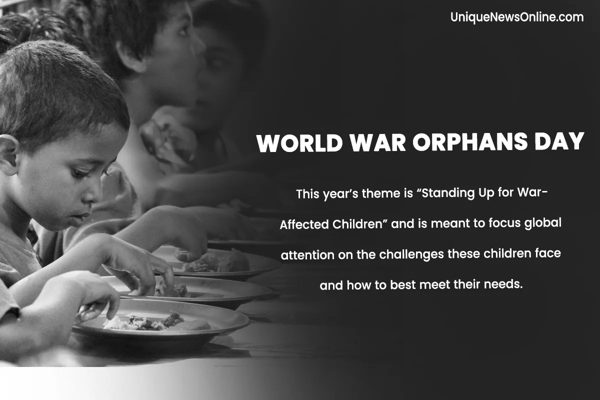 World War Orphans Day 2024 Theme, Images, Quotes, Messages, Posters, Banners, Slogans and Captions