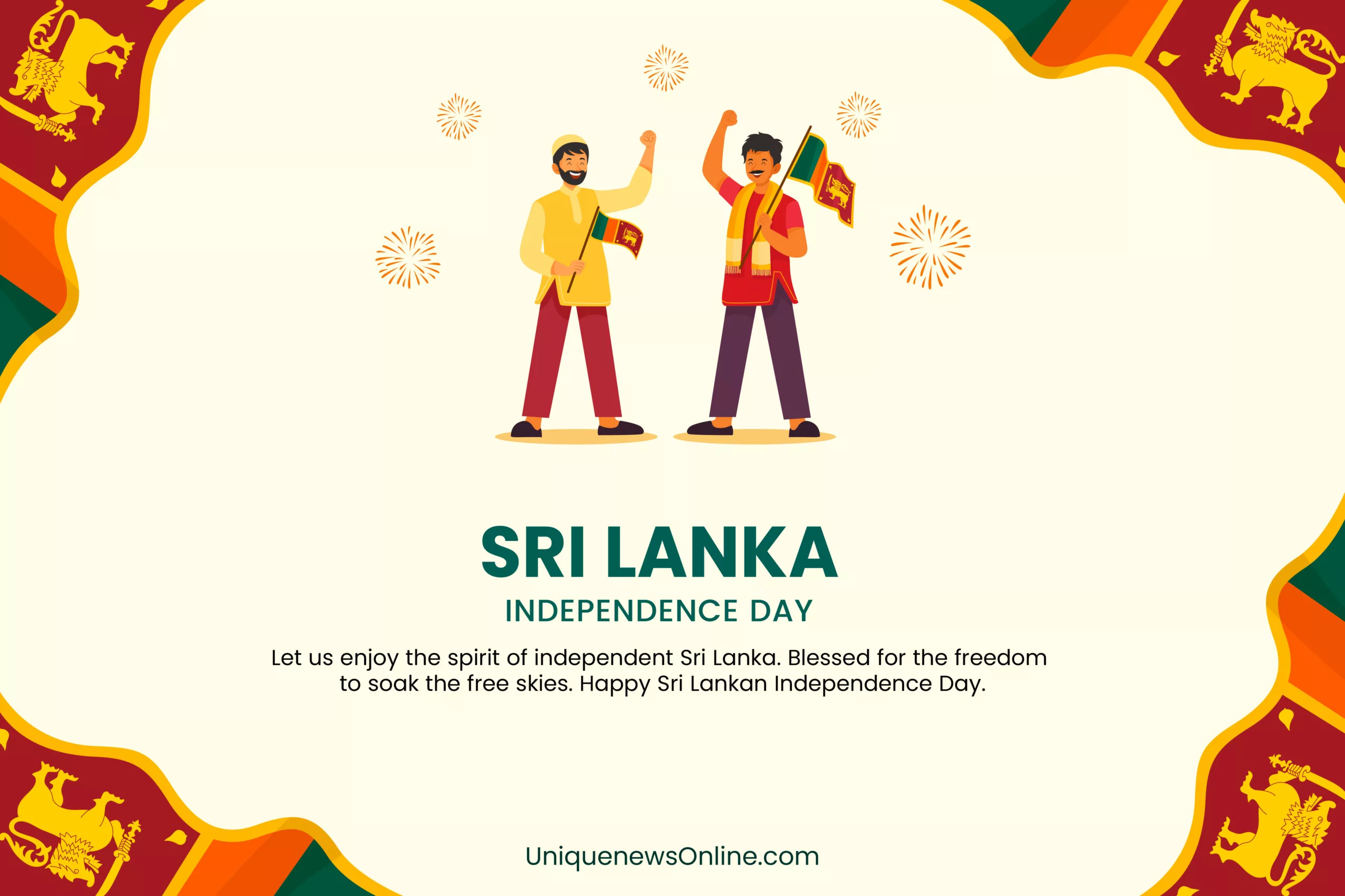National Day of Sri Lanka 2024: Wishes, Images, Quotes, Messages, Greetings, Slogans, Banners, Posters, Cliparts and Instagram Captions
