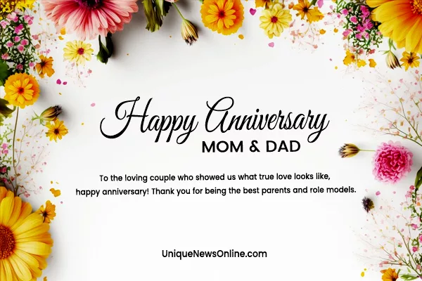 Top Happy Anniversary Mom and Dad Wishes from Daughter