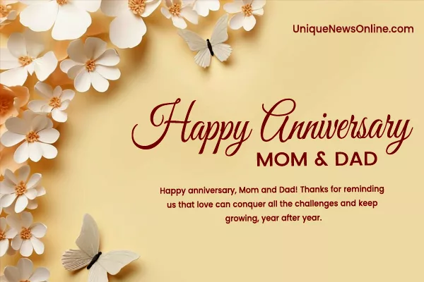 "On your special day, I want to express my heartfelt wishes for a happy anniversary. Your love has been a constant source of strength and inspiration. May your journey together continue to be filled with joy and laughter."