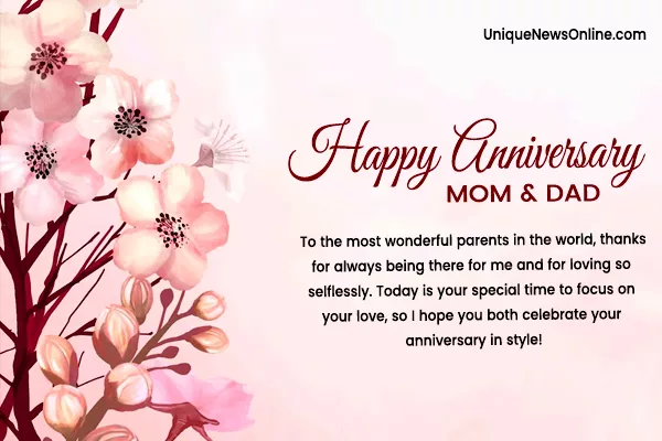 Happy Anniversary Mom and Dad Wishes from Daughter