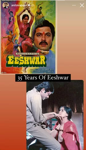 Anil Kapoor drops a still with Vijayashanti marking 35 yrs of ‘Eeshwar’