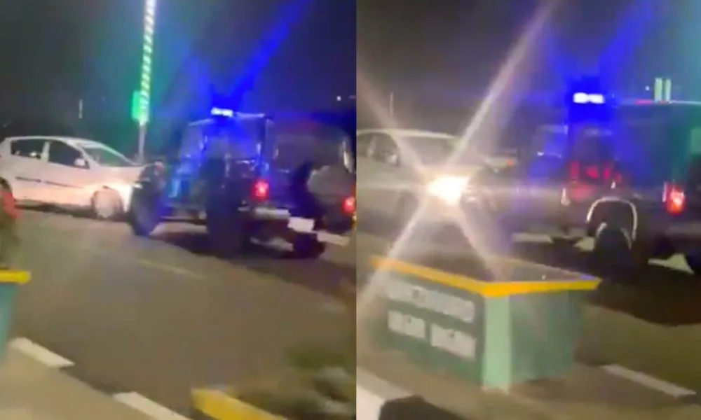 Watch: Hyundai i20, being driven rashly, flees in reverse to evade cops