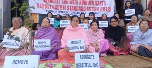 Protests in Manipur to demand scrapping of tripartite ceasefire pact with Kuki-Chin militant outfits