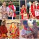 Rahul Vaidya, Disha visit Mahalakshmi Jagdamba temple, seek blessings for daughter