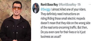 Ronit Roy says he 'almost killed' delivery guy riding his bike on the wrong side