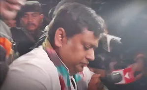 Sandeshkhali unrest: Bengal BJP chief Sukanta Majumdar dragged by cops during protest