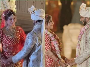 Sonarika Bhadoria ties knot with Vikas Parashar in a royal-themed wedding