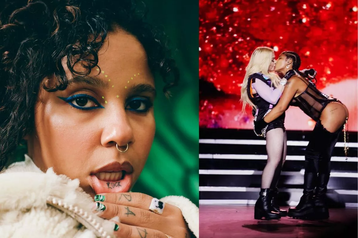 Tokischa and Madonna kiss at Celebration Tour
