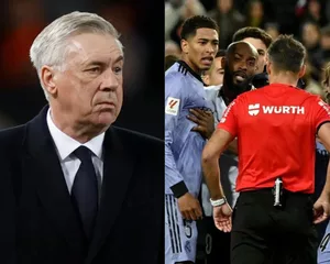 'He didn't say anything insulting': Ancelotti defends Bellingham's post-match reaction over red card in Valencia draw
