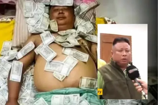 Picture of Benjamin Basumatary, Assam's Politician Sleeping on Bed of ₹500 Notes Goes Viral 