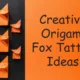 30 Creative Origami Fox Tattoo Ideas
