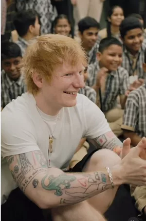 Ed Sheeran visits Mumbai school, swaps performances with students