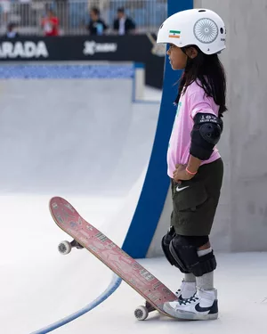 India's 8-year-old Zarah youngest competitor at World Skateboarding Tour 2024