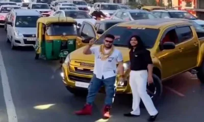 Man driving Isuzu V-Cross blocks traffic in Delhi to shoot reel, performs stunts