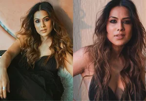 Nia Sharma amps up hotness quotient in black sleeveless dress
