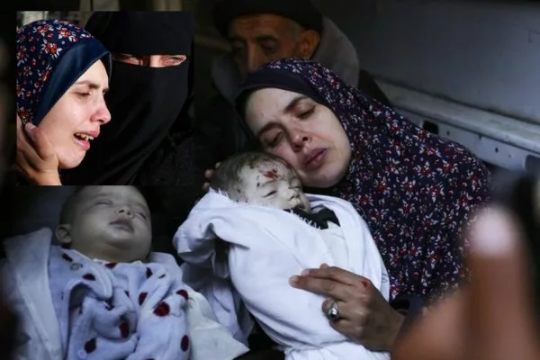 Palestinian Woman Rania Abu Anza Lost Her Baby Twins In Israeli Air Strike