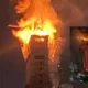 Massive fire in an under-construction building in Recife, Brazil
