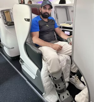 Shami returns to India post successful Achilles surgery
