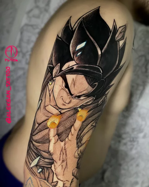 Gold Goku Tattoo