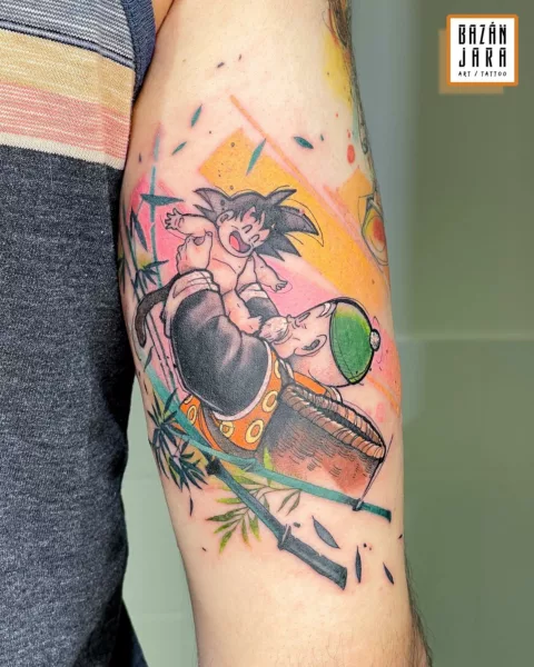 Rainbow Goku Tattoo